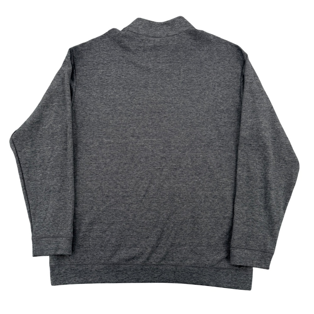ROWM Mens XXL Charcoal Gray Heather Quarter Zip Pullover Mock Neck Sweater Warm - Picture 2 of 9